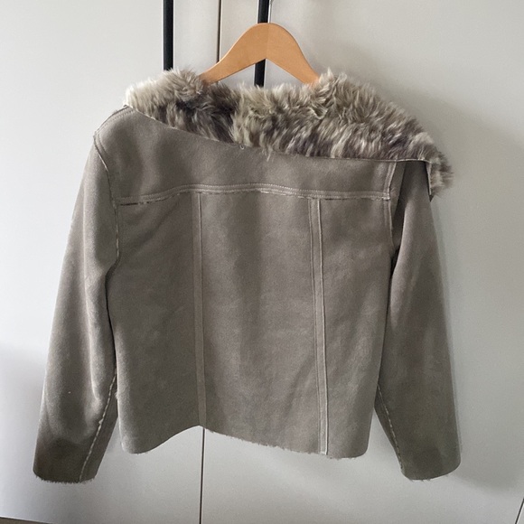 Anthropologie Faux Fur Suede Reversible Jacket - Picture 3 of 5